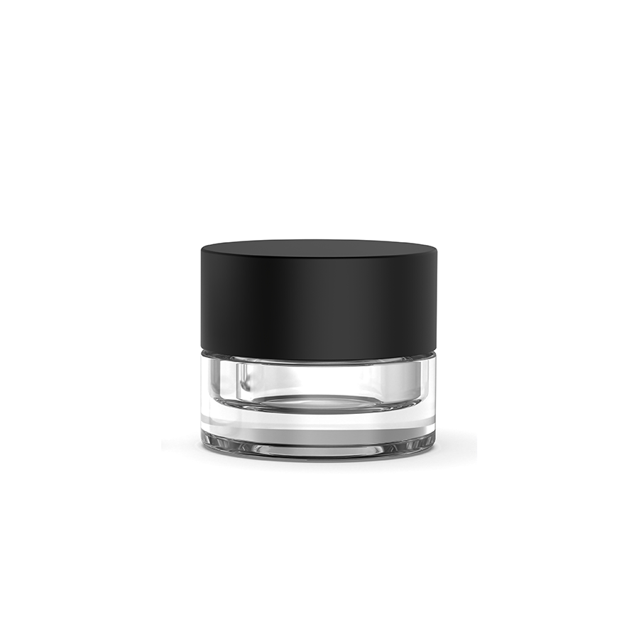 5ml Black Glass Jars with Black CR Lids D35