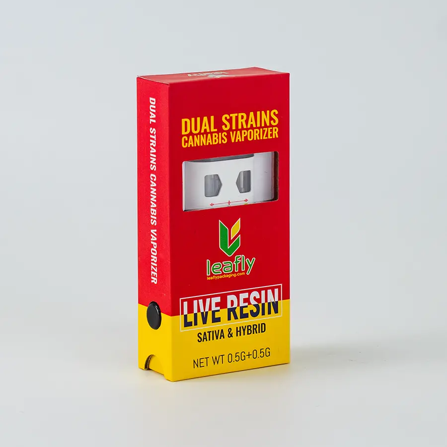 CR  Side Plastic Button Window Paper Box  for AIO Vape Pen