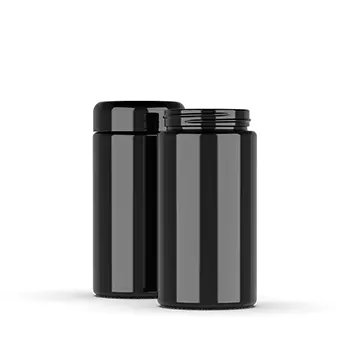100g Black Ultraviolet Glass Jar 