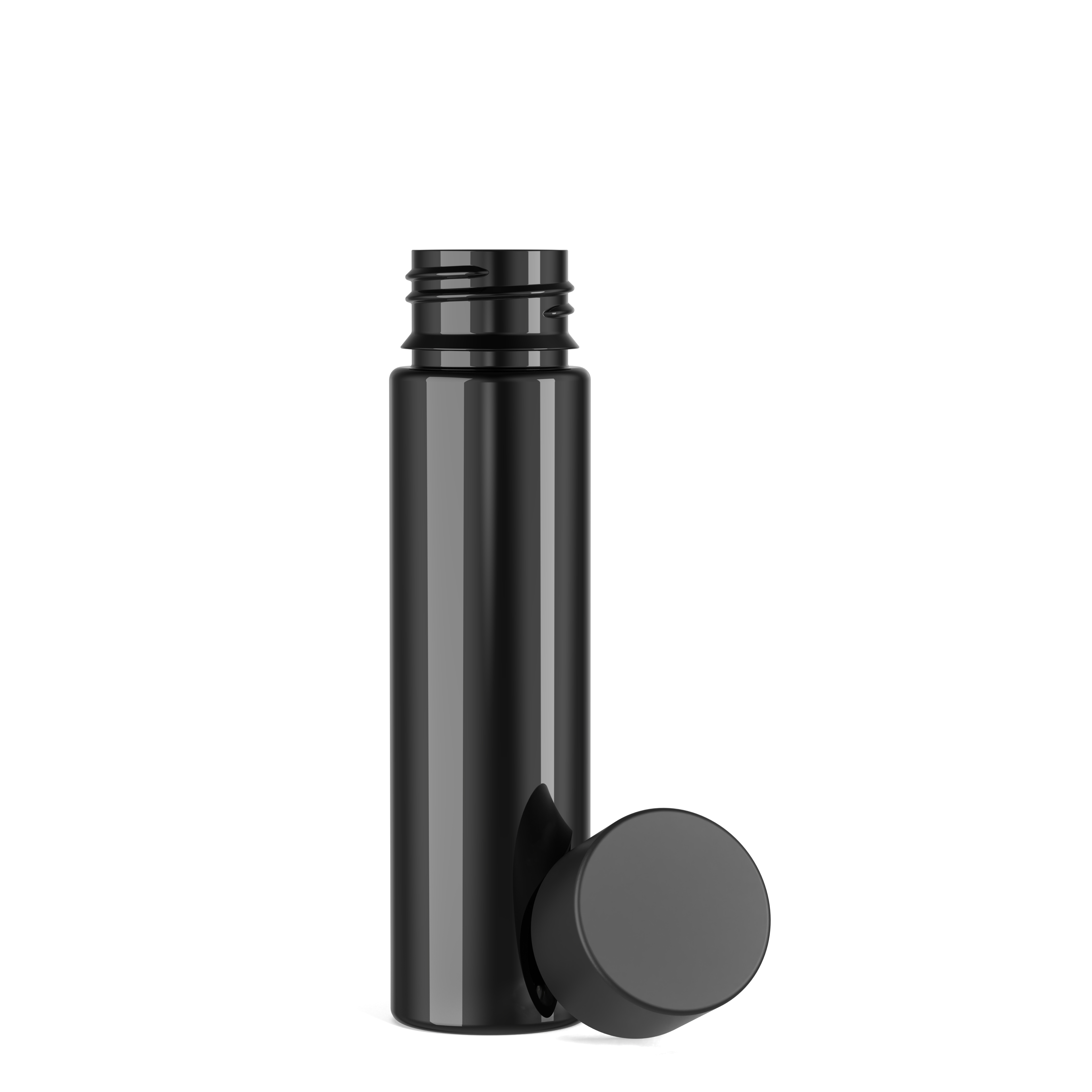 D32 123mm Clear PET Plastic Pre-Roll Tube