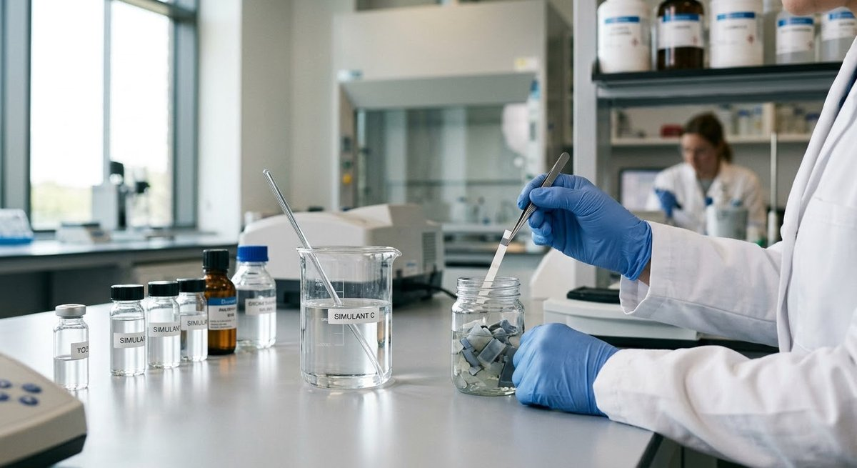 Laboratory food-safety migration testing of recycled plastic packaging