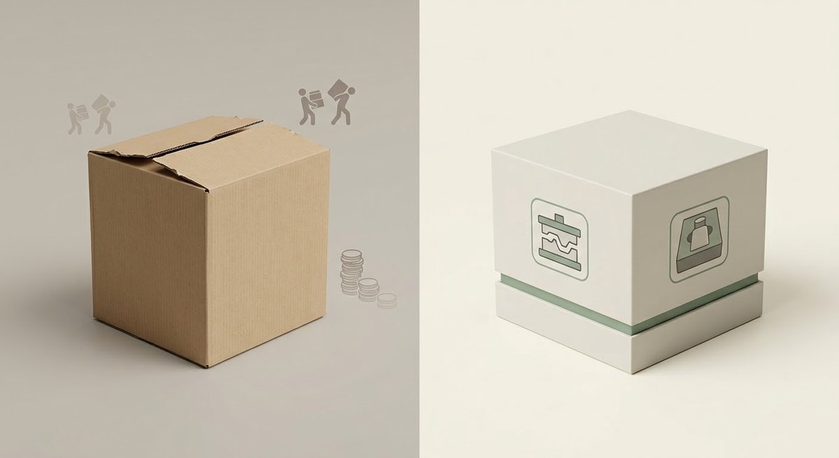 Hidden cost comparison between stock and custom packaging